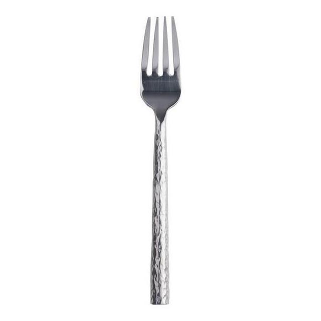 Hammered Stainless Steel Dinner Forks Set of 4