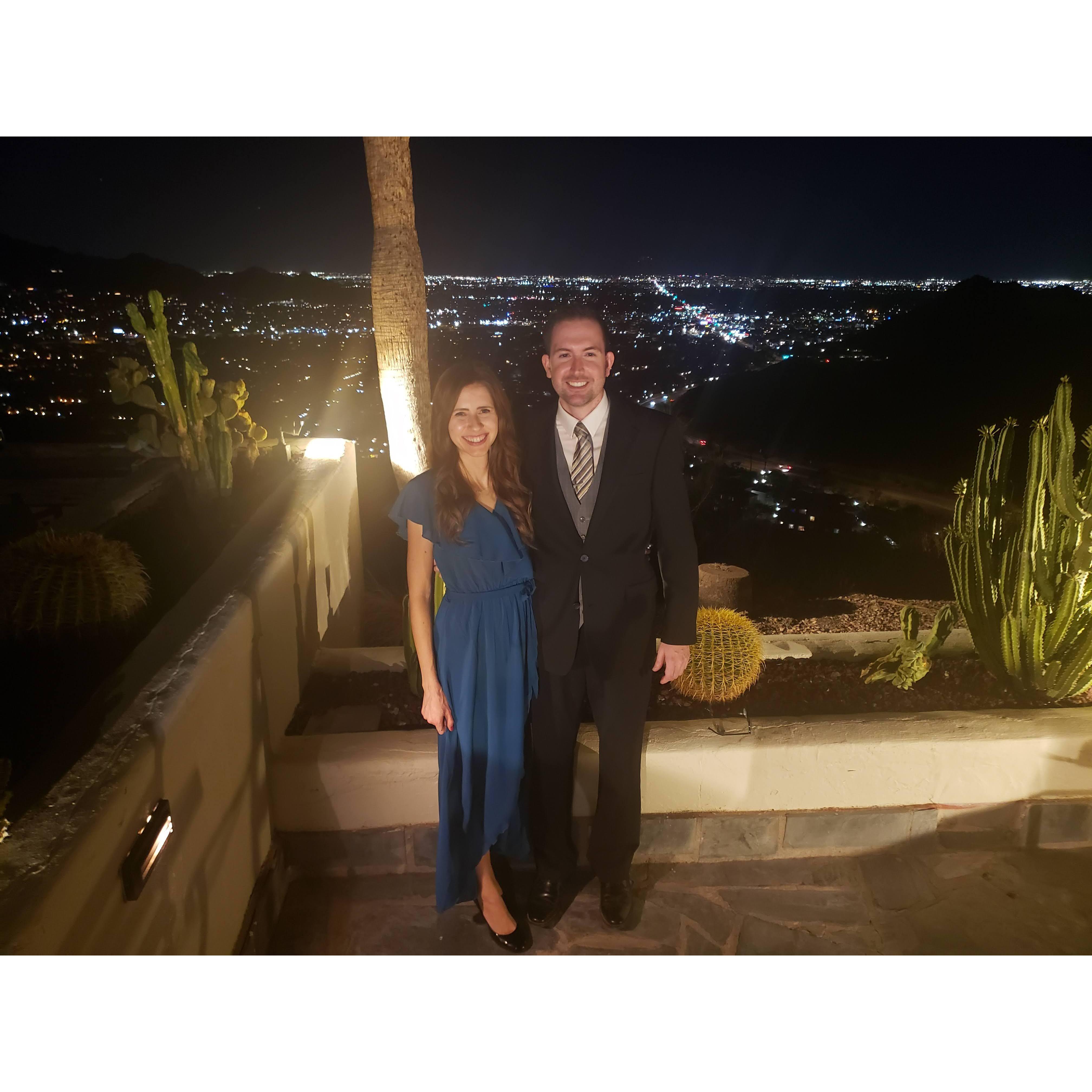 Our engagement with all of downtown Phoenix behind us!