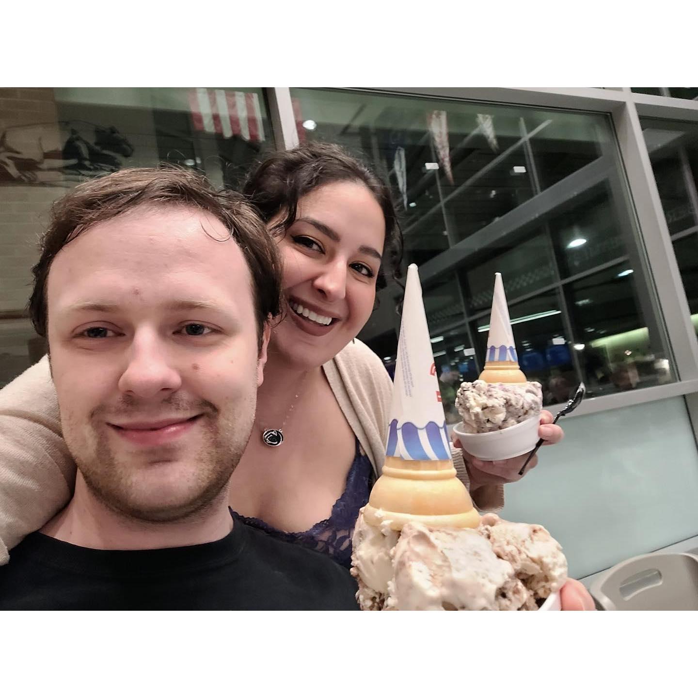 Alex's first Penn State Creamery Ice Cream!