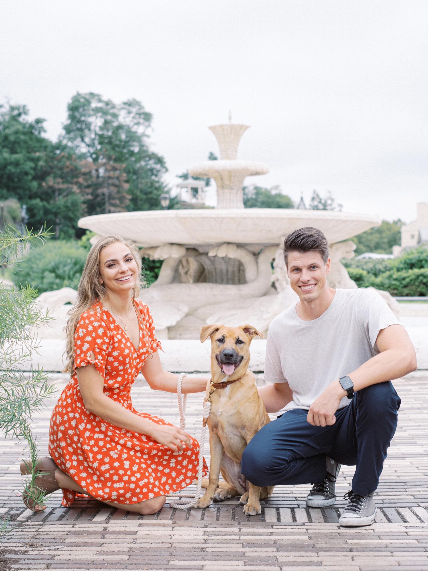 LRT and Evan with May (their puppy they adopted during quarantine)