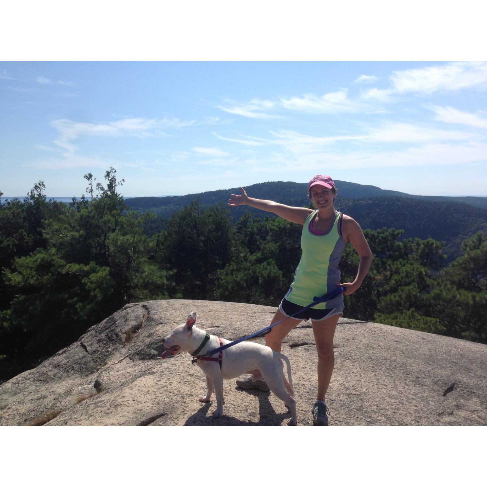First trip with Cruise. Acadia National Park in Maine.