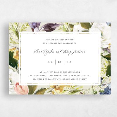 Beige Wedding Invitation - Octavia Frame
