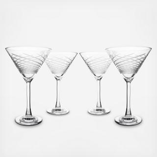 Cyclone Martini Glass, Set of 4