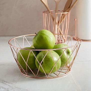 Copper Wire Fruit Bowl