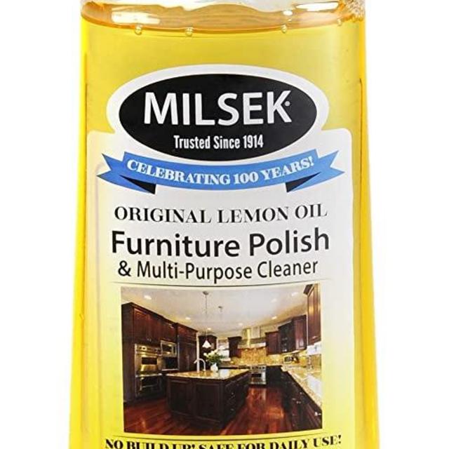 Milsek Furniture Polish and Cleaner with Lemon Oil, 12-Ounce, LM-12