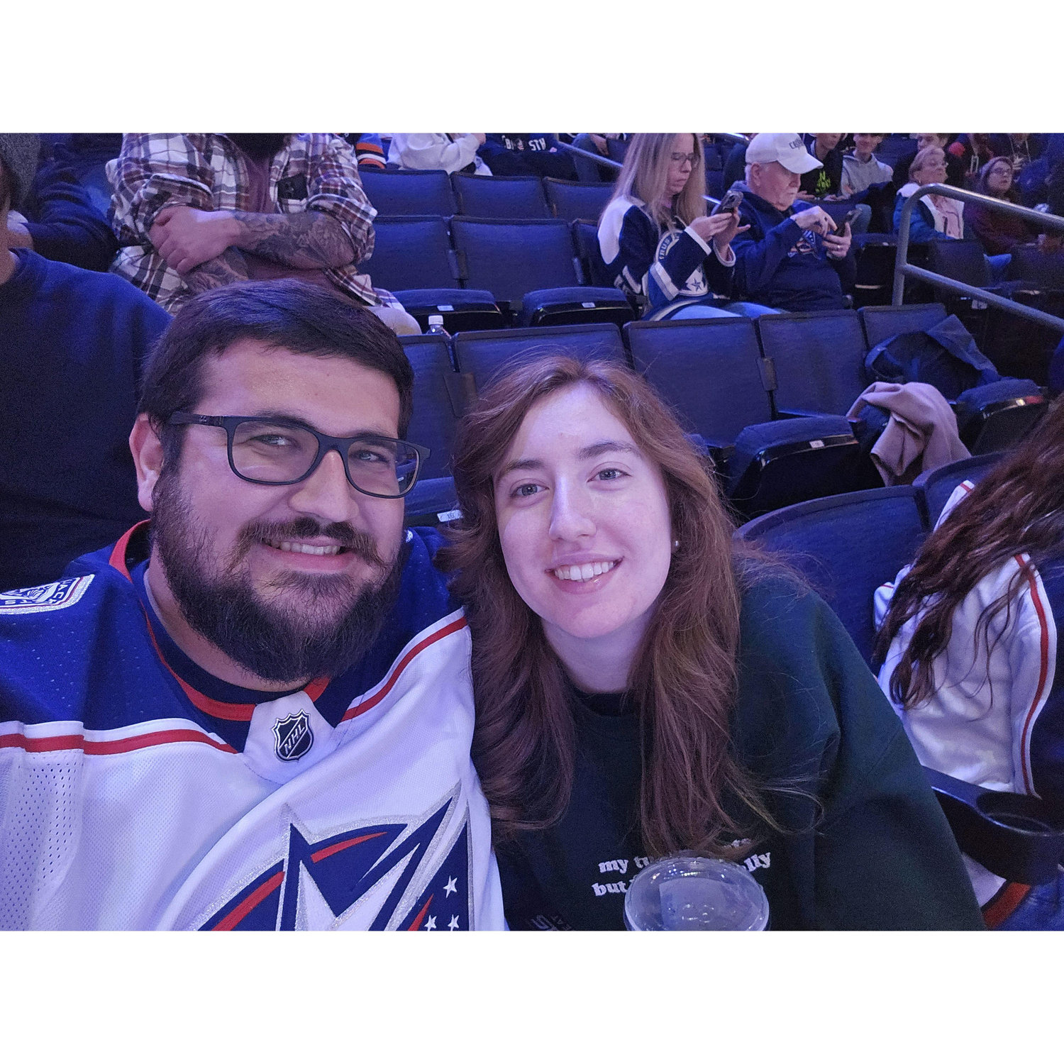Our first out-of-state date to Columbus. We saw the Blue Jackets and it was our first hockey game as a couple!