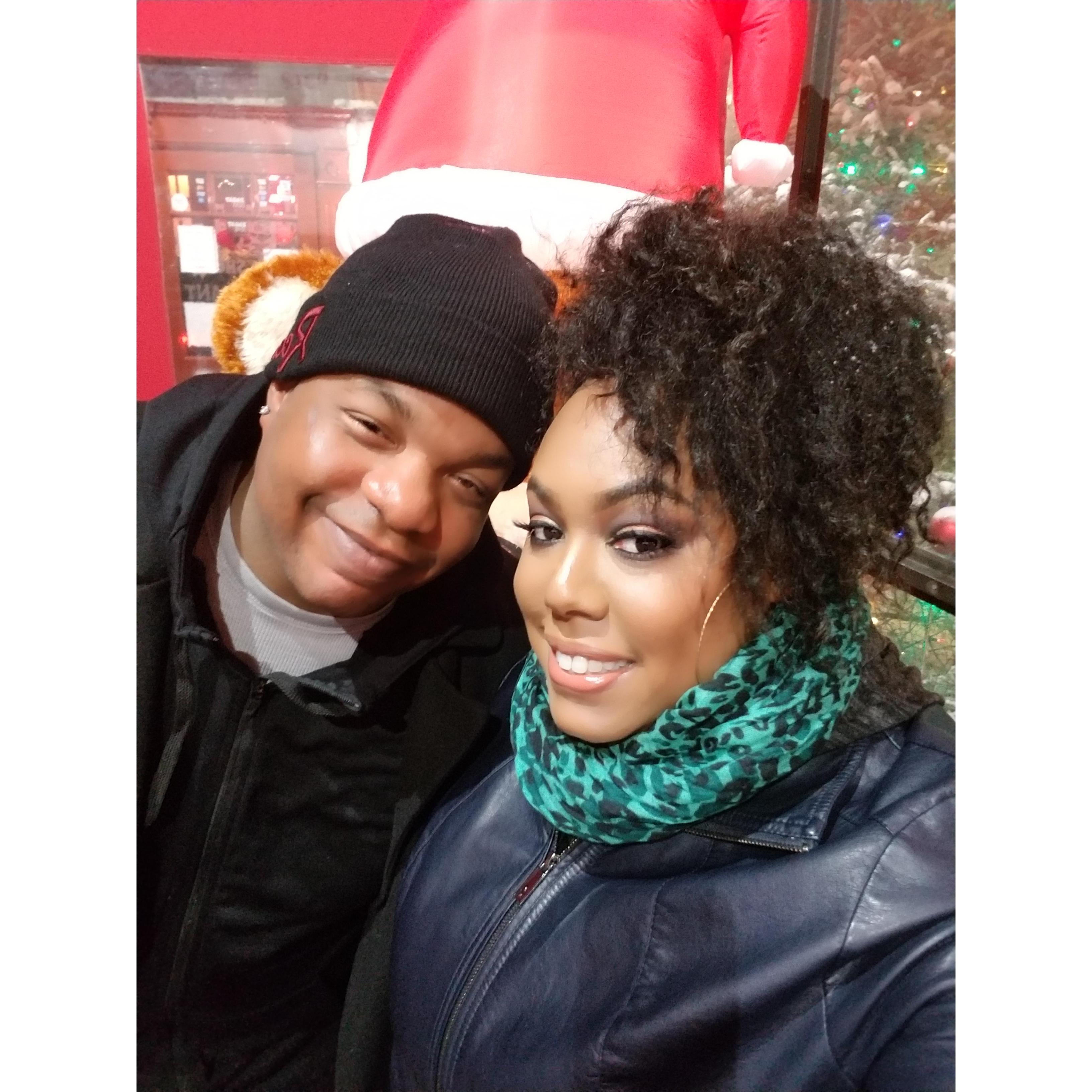 Our engagement night just before he proposed...