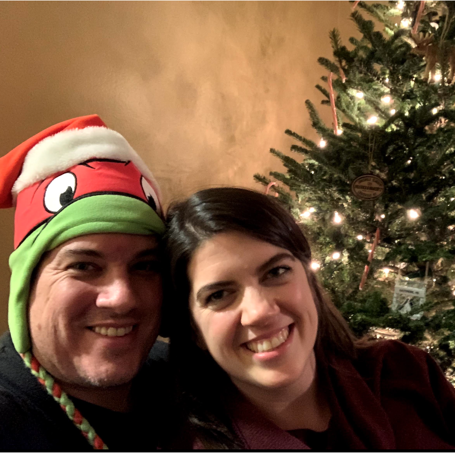 First Christmas together where we started our tradition of celebrating just the two of us before going off to be with family!