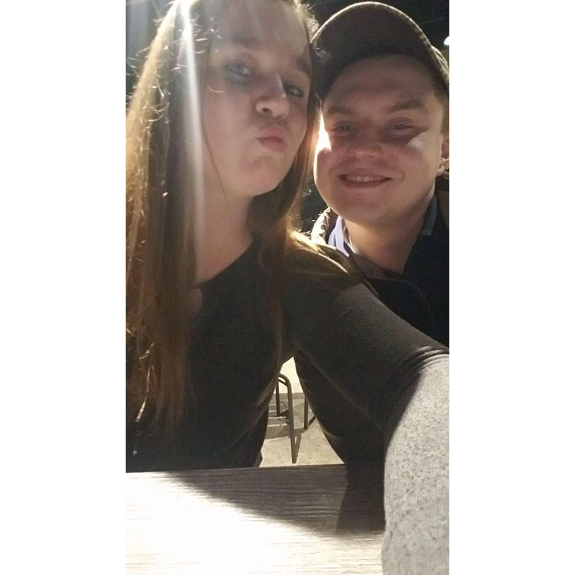 Silly times at a restaurant waiting for our food
