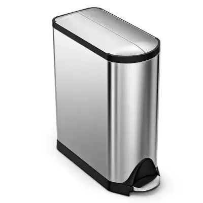 simplehuman® Brushed Stainless Butterfly 45-Liter Trash Can