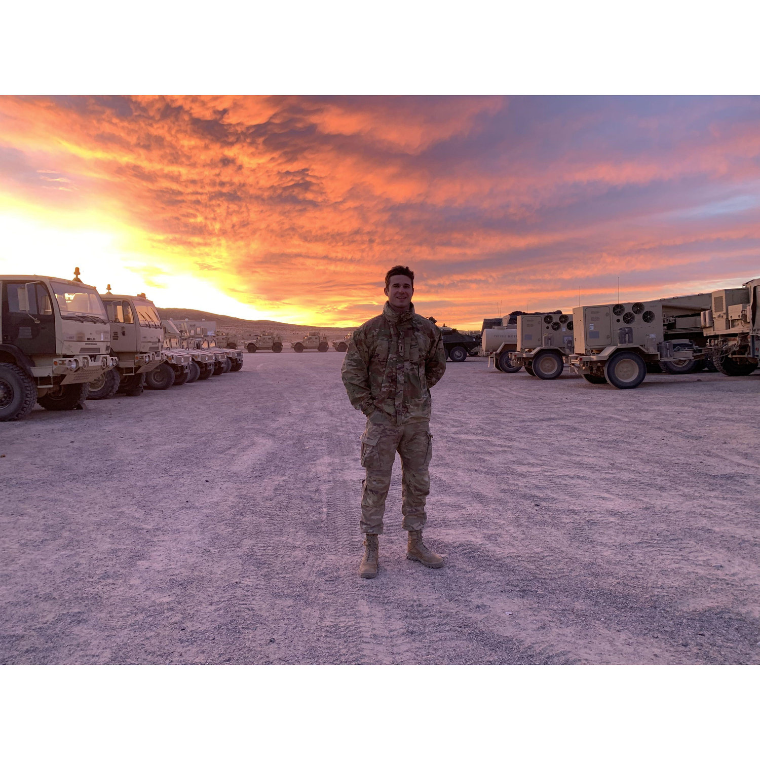 Aidan as a lieutenant in Active Duty Army (served full-time 4 years)