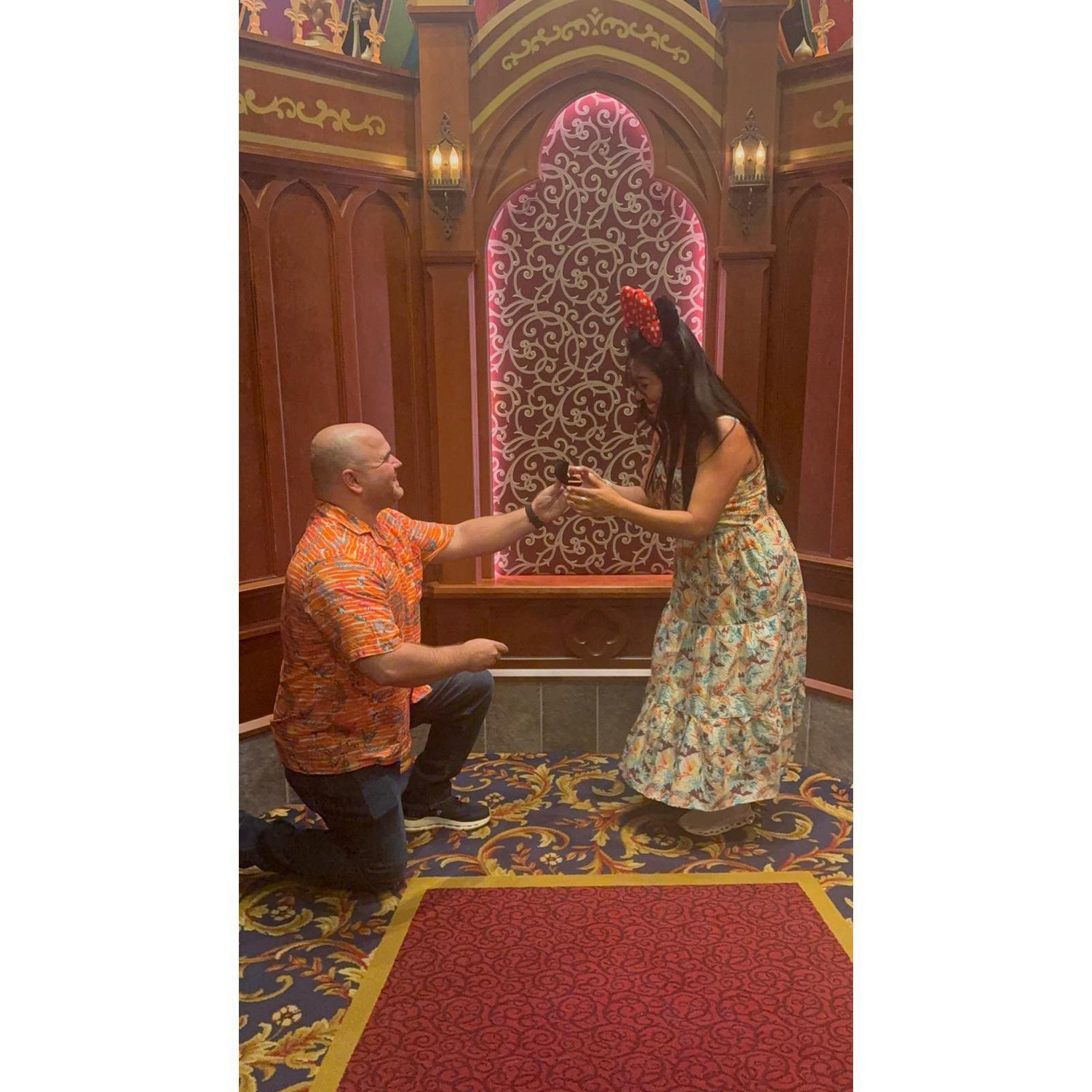 Jeff proposed to Kathe on Feb 16 at Disneyland.