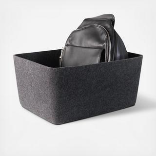 The Sculpted Wide Bin, Set of 3