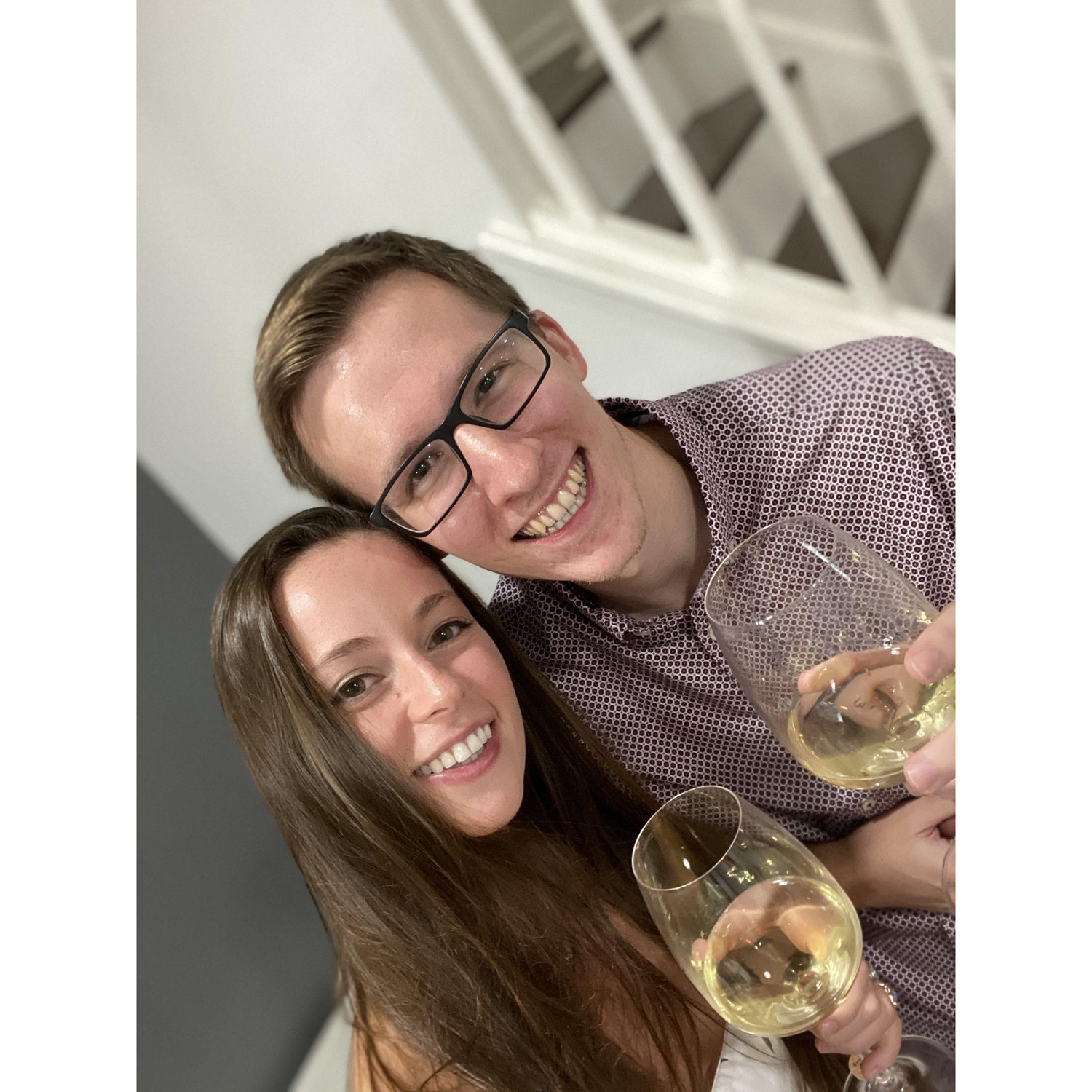 Our first picture together and the first of many wine adventures