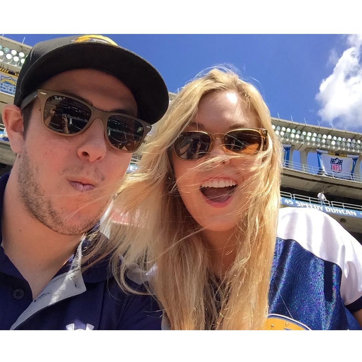 Our first Chargers game together