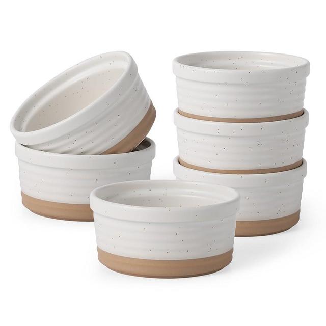 Frewinky Ceramic Ramekins 10oz,Creme Brulee Ramekins & Souffle Dishes for Oven,Small Baking-Dishes for Pudding,Serving Dip, Custard, Ice Cream,set of 6