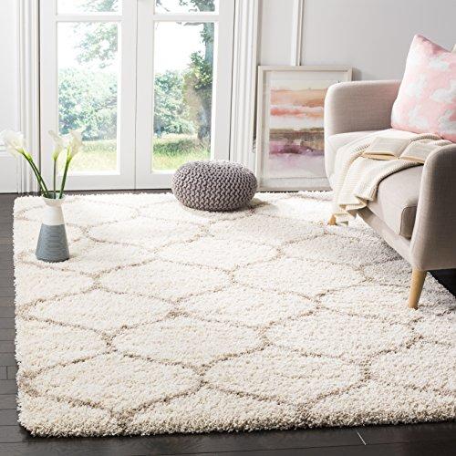 Safavieh Hudson Shag Collection SGH280D Area Rug, 6' x 9', Ivory/Beige