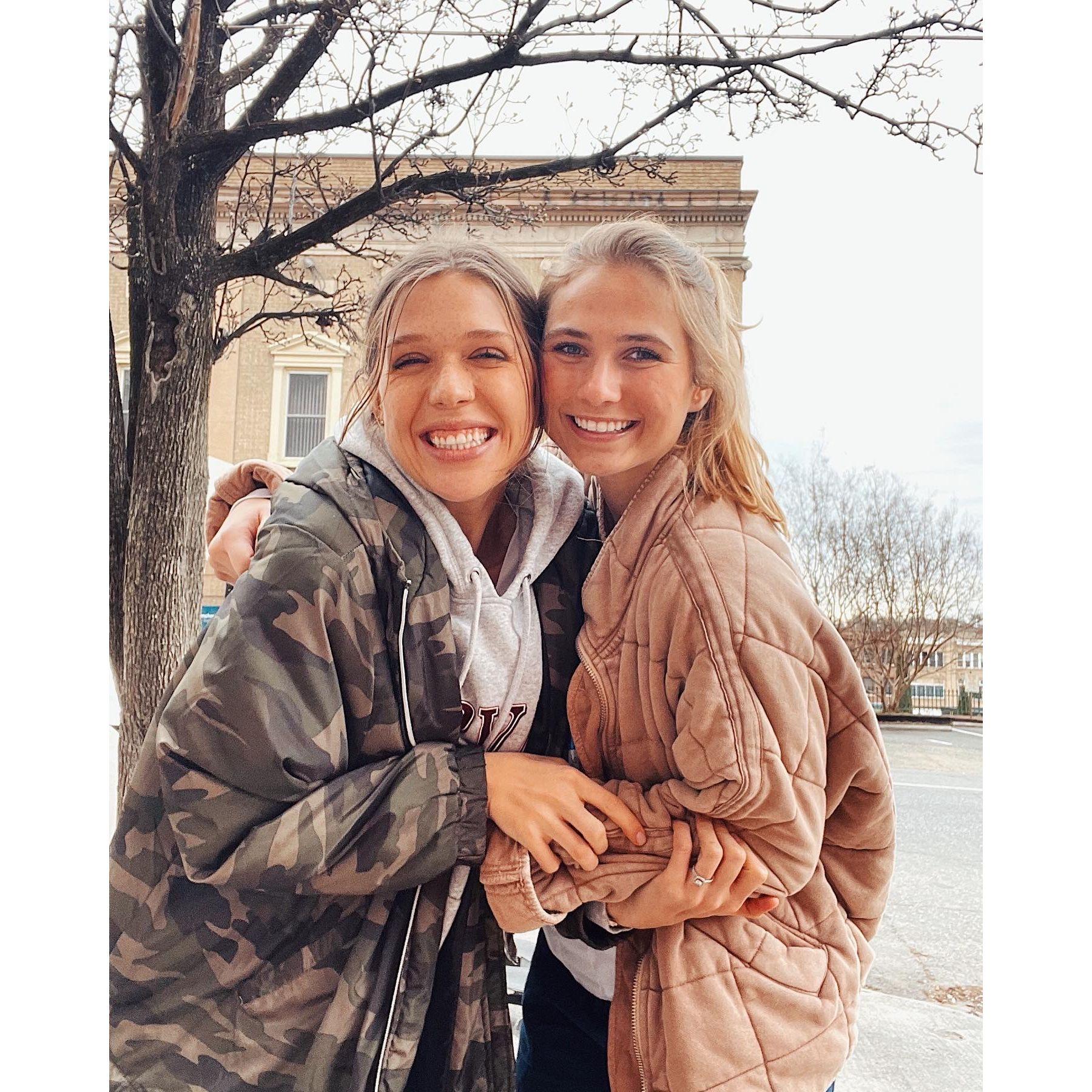 Scarlett Moore (bridesmaid) and Lilly, spring of 2021