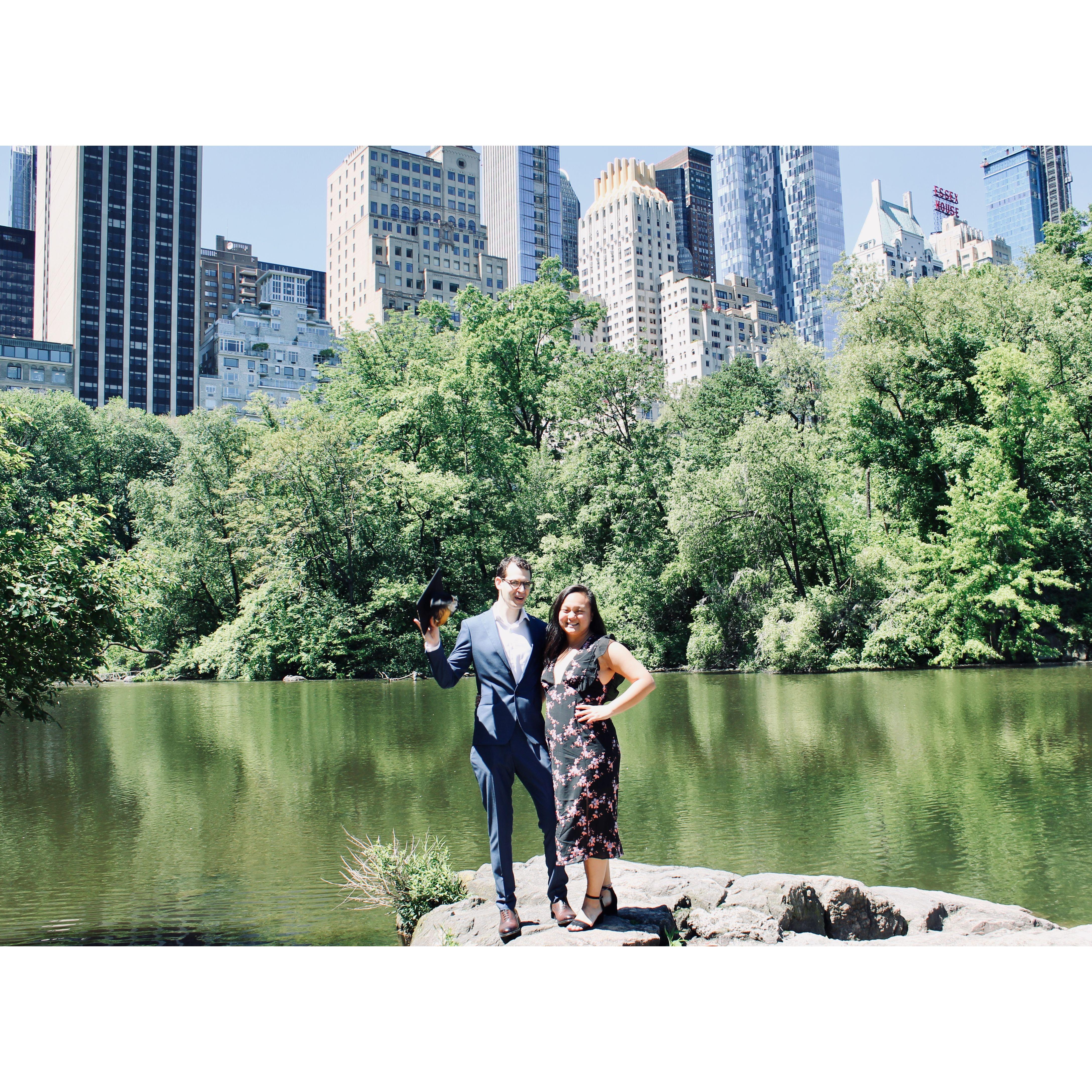 New York City, NY in May of 2019. We graduated from NYU and had both our families come together for the first time to celebrate.