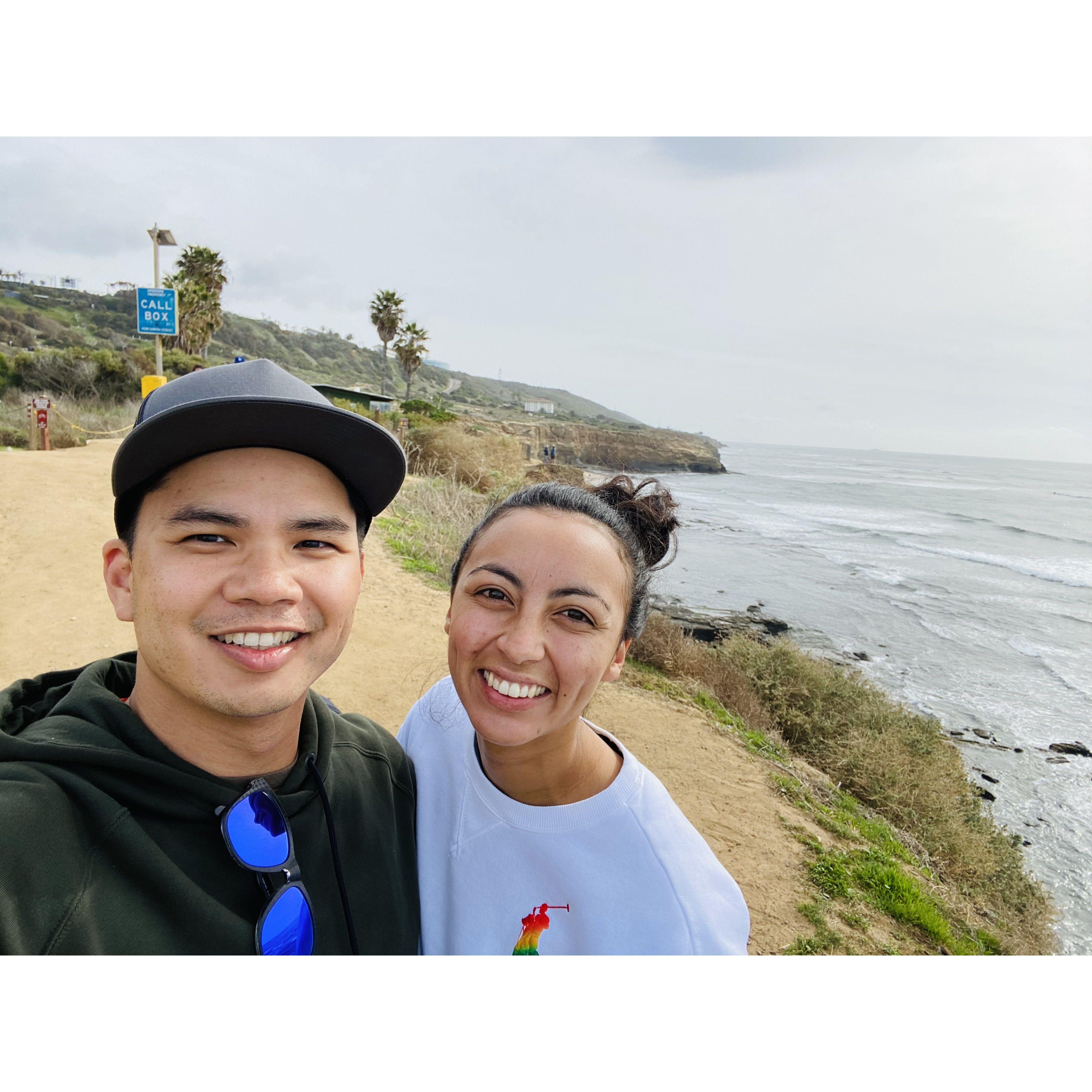 Our first Valentine's Day together in San Diego!