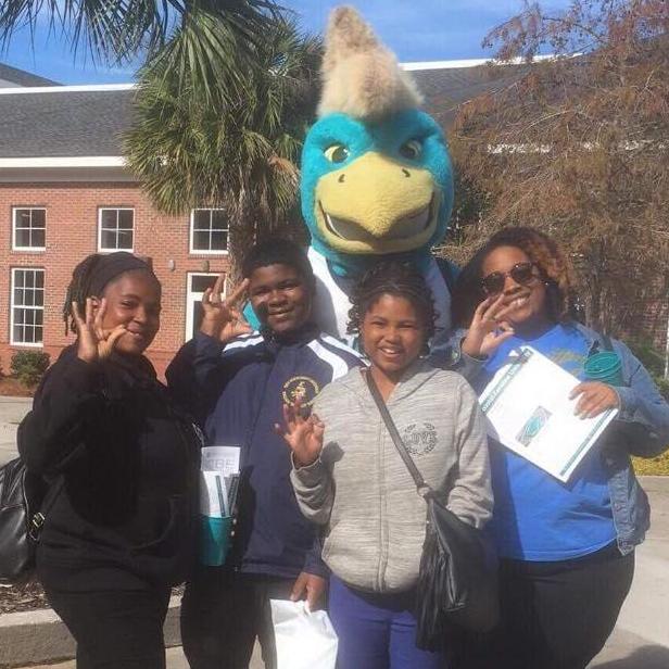 Brittany on CCU tour with friend Aisha, and her kids Semaj and Saniyah
