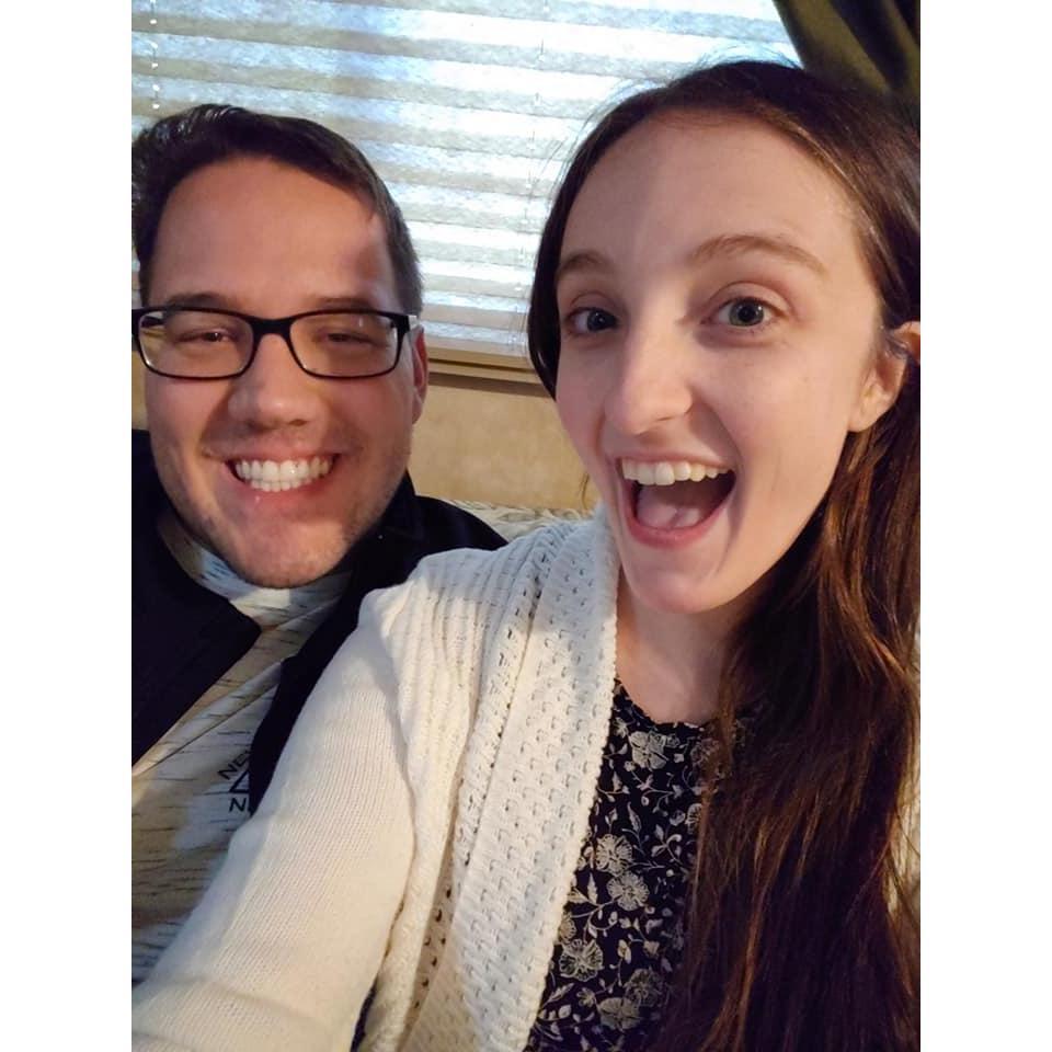 The first time we had seen each other after we had been dating for 2 months! We were both pretty stoked about it