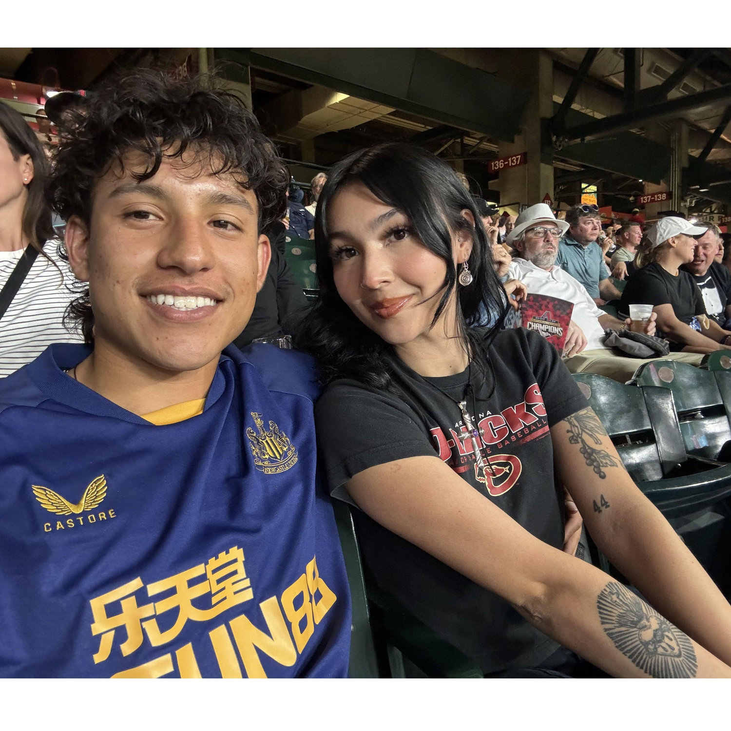 We love going to baseball games