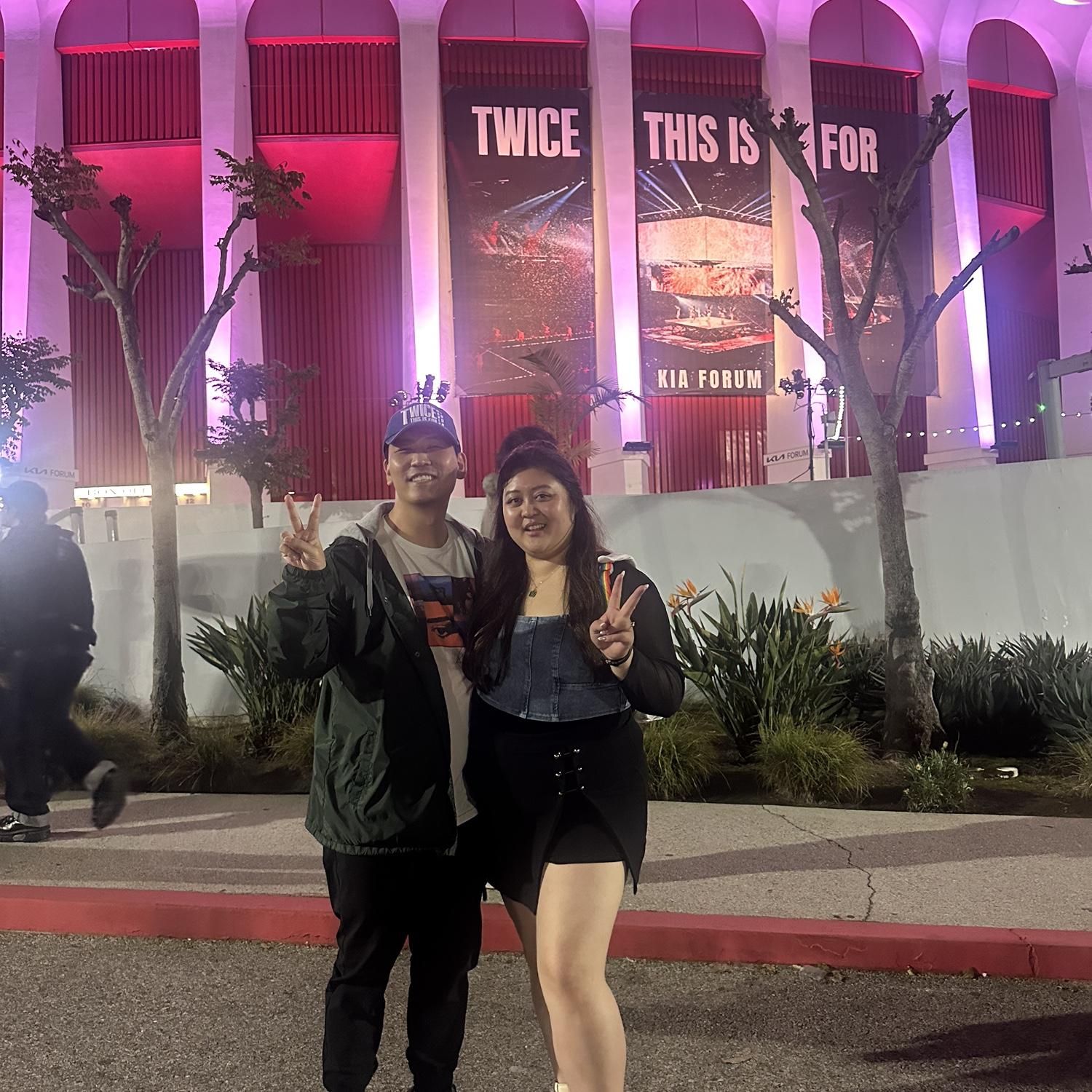 Bonding over our love of music: from metal to pop punk, to hip hop, r&b, to Kpop. We’re always down for live music or to see a concert. This is us at TWICE concert!
