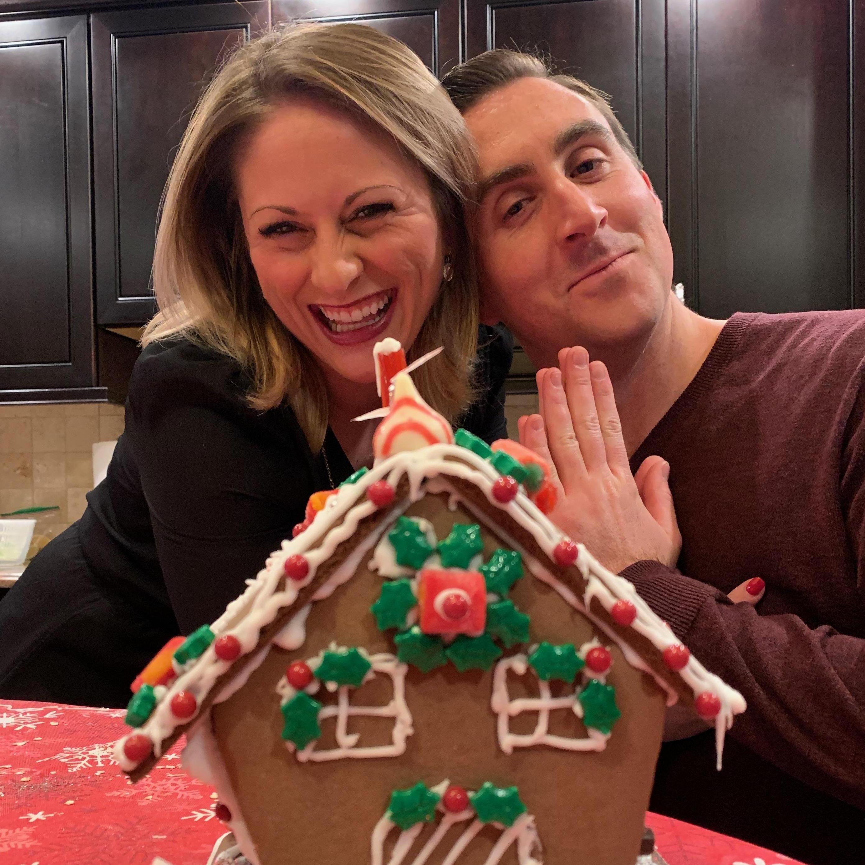 Enjoying our first Christmas together