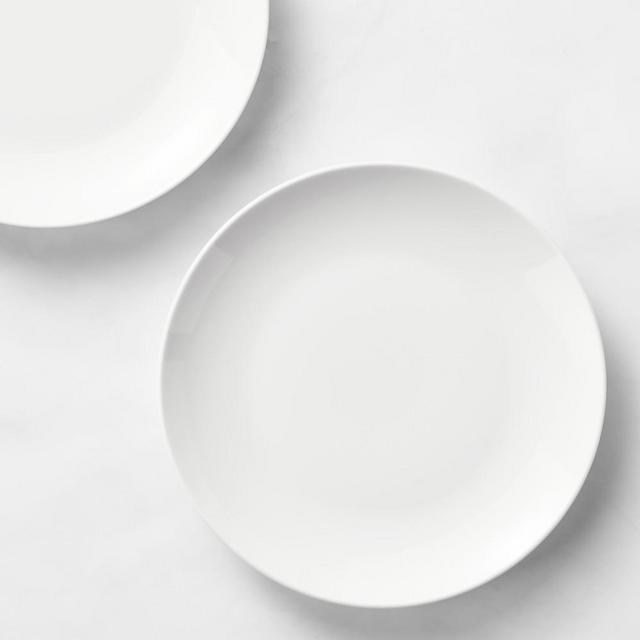 Pillivuyt Coupe Porcelain Salad Plates, Set of 8, White
