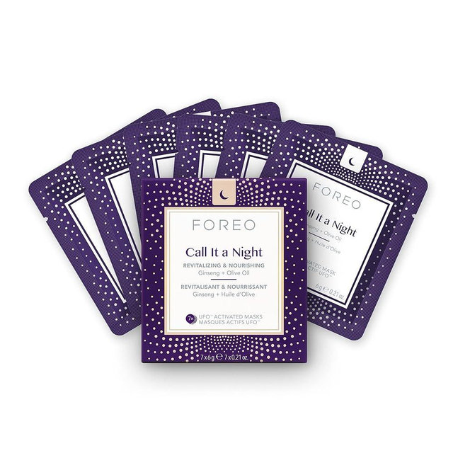 FOREO Call It A Night Revitalizing & Nourishing UFO Activated Mask, 7 count