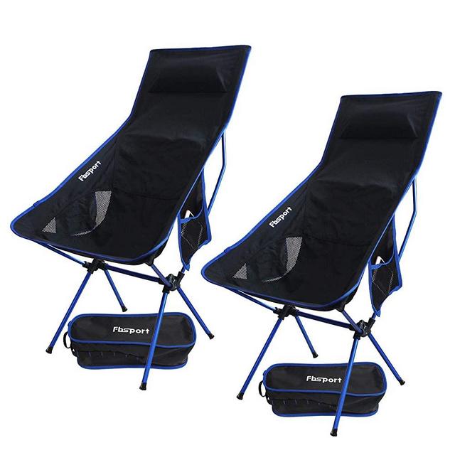 2 Pack Portable Camping Chairs Lightweight Folding Backpacking Chair Compact & Heavy Duty for Camp, Backpack, Hiking, Beach, Picnic, with Carry Bag