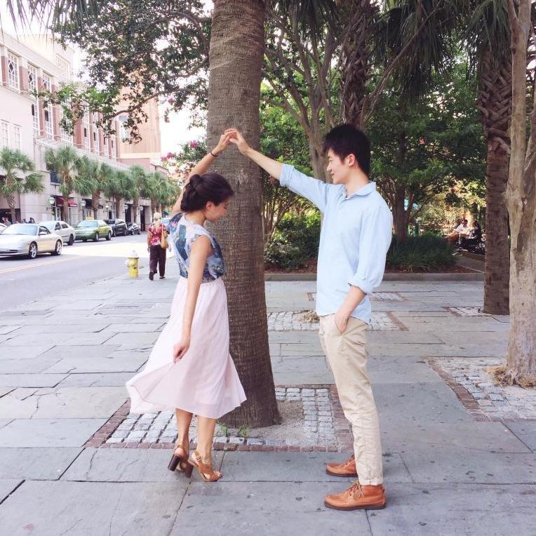 Leaning in to the Charleston vibe (photo credit - Sylvia, reluctant photographer)