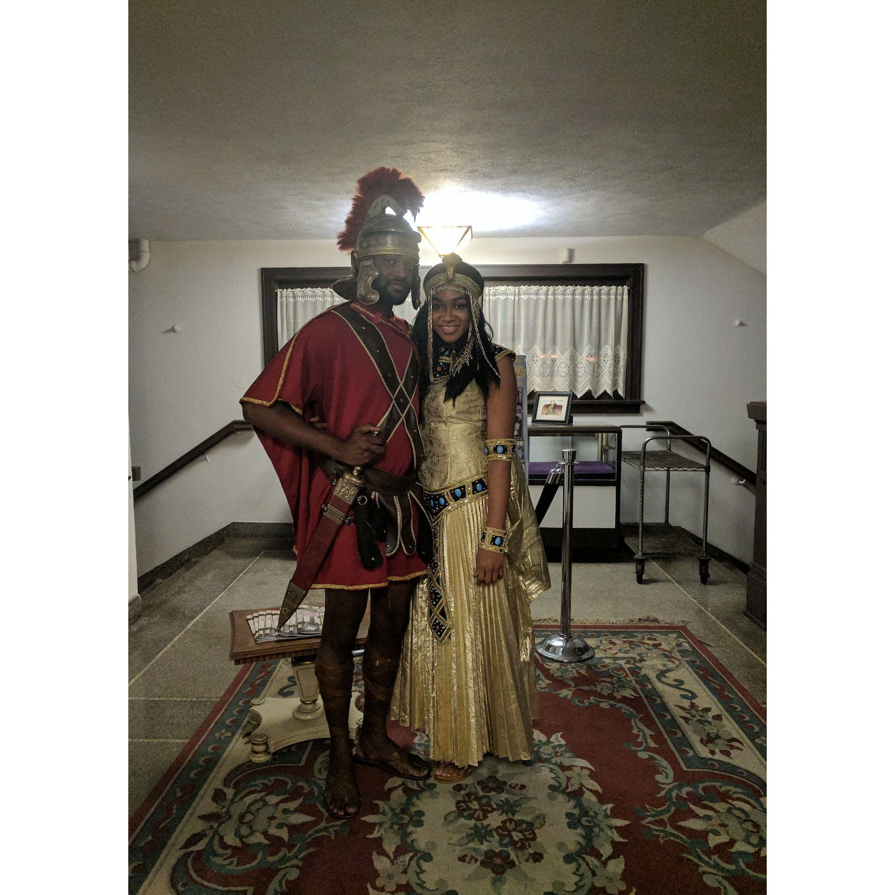 Attending our friend's LARP inspired wedding as Cleo and Marc Antony in Indiana