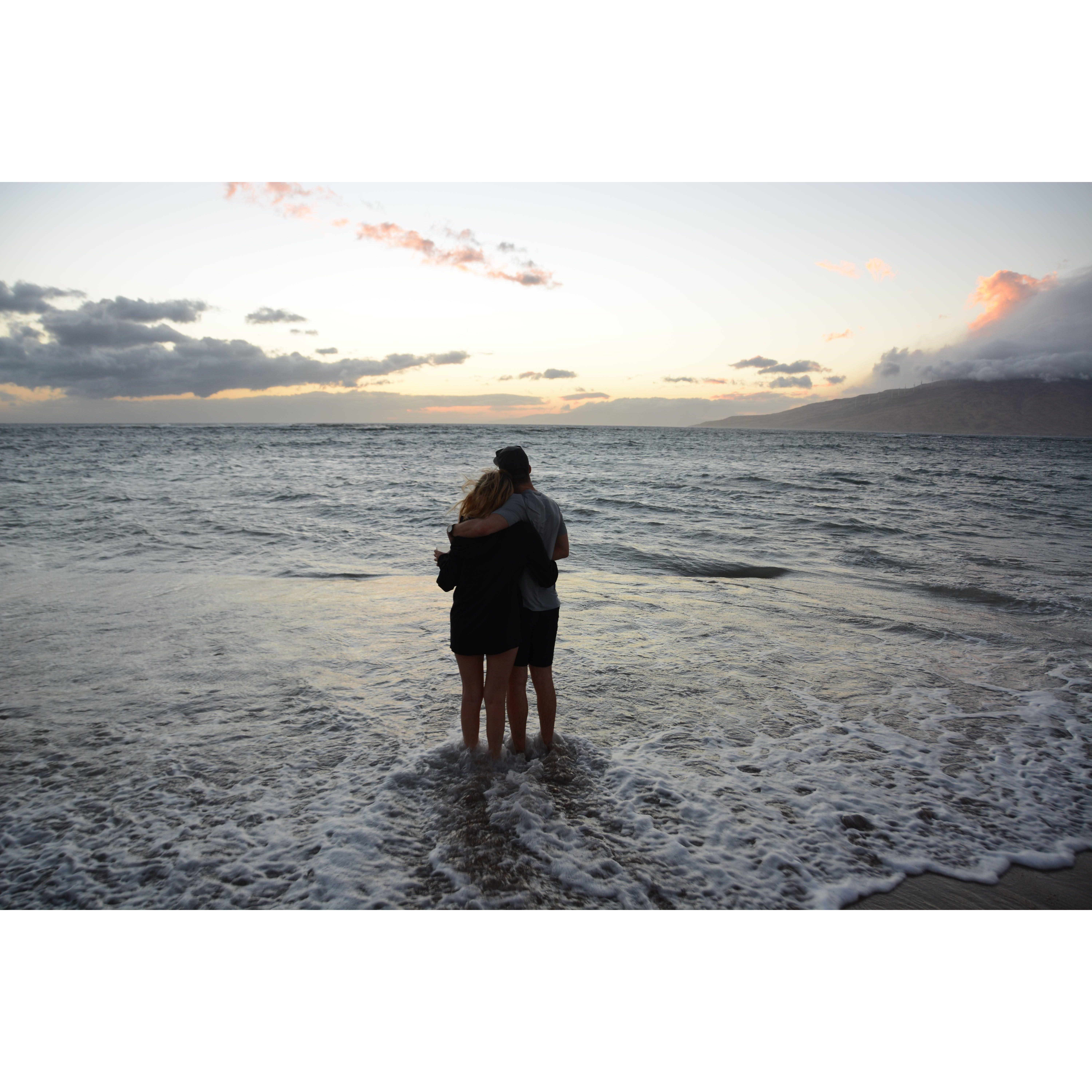 Jake and Olivia on their Engagement trip in Maui 