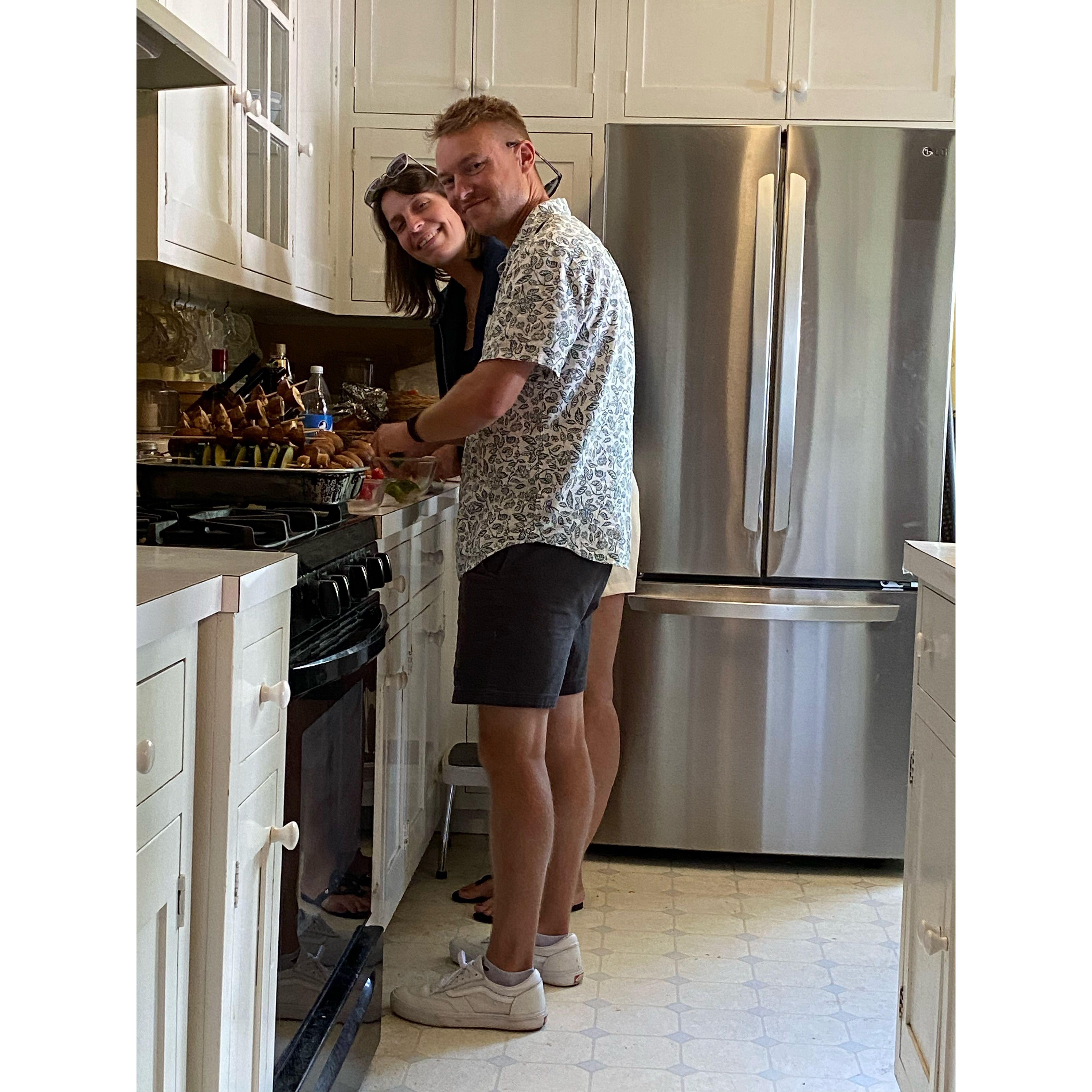 We are a great team in the kitchen. Especially at Grams.