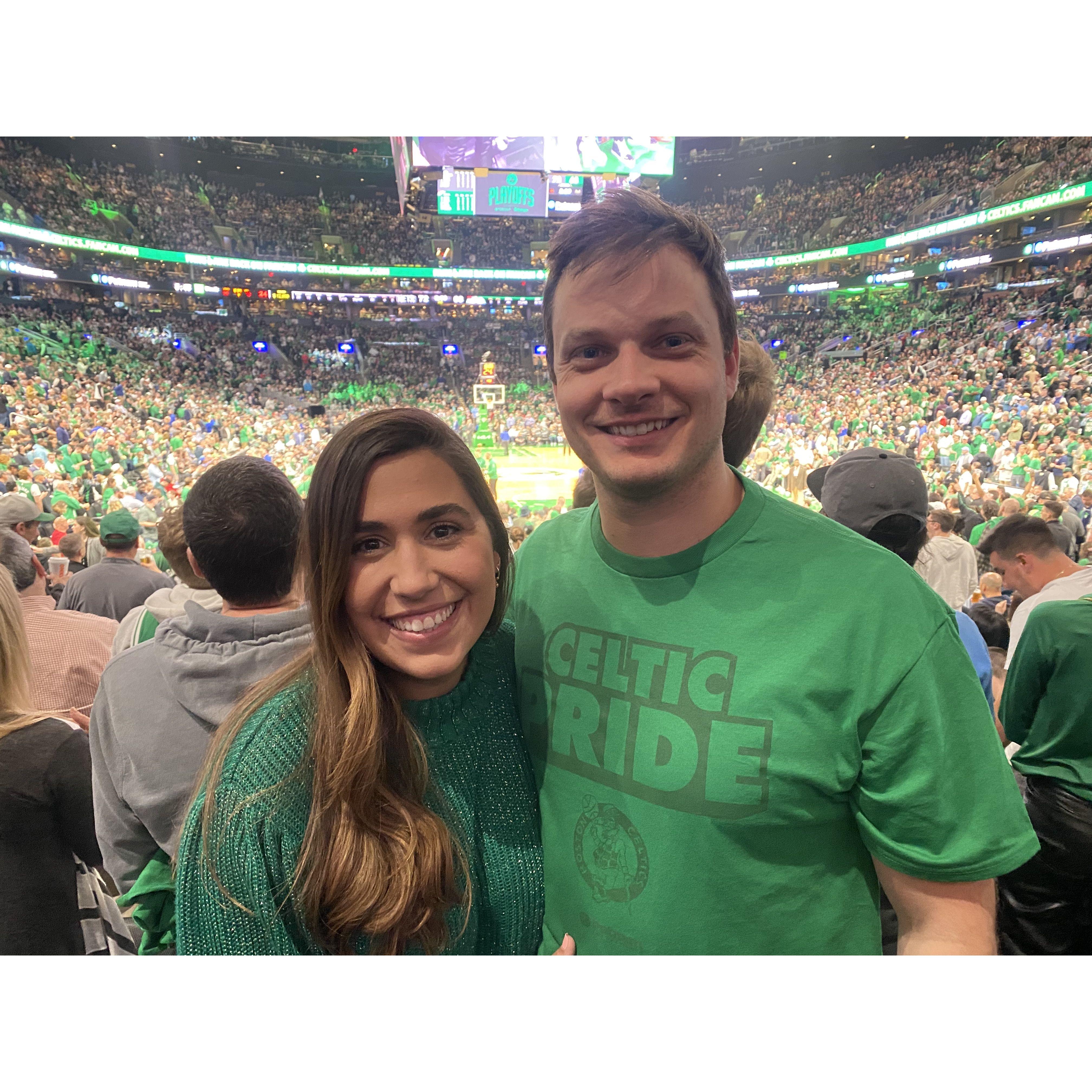 April 2022 — Celtics playoff game! 🏀💚