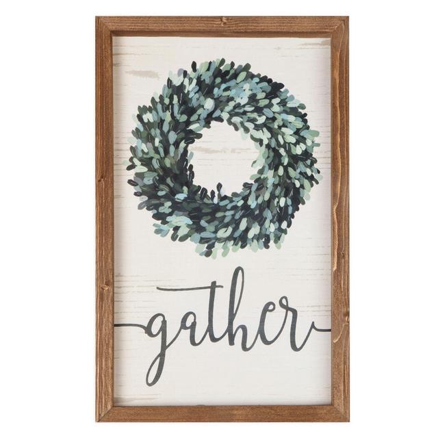 P. Graham Dunn "Gather" 17.75-Inch x 11.25 Framed Wood Wall Art