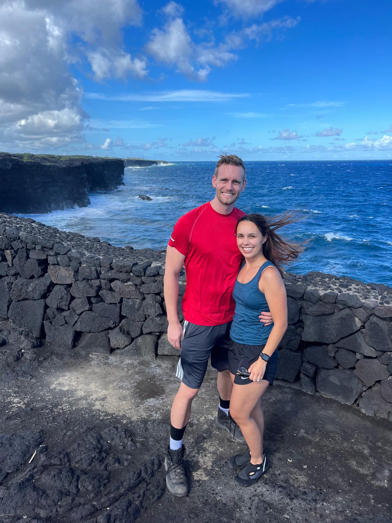 ...and the place he actually did! Coast of Hawaii in July 2022. We just got finished hiking and a couple on anniversary walked up to take a picture of us immediately following.