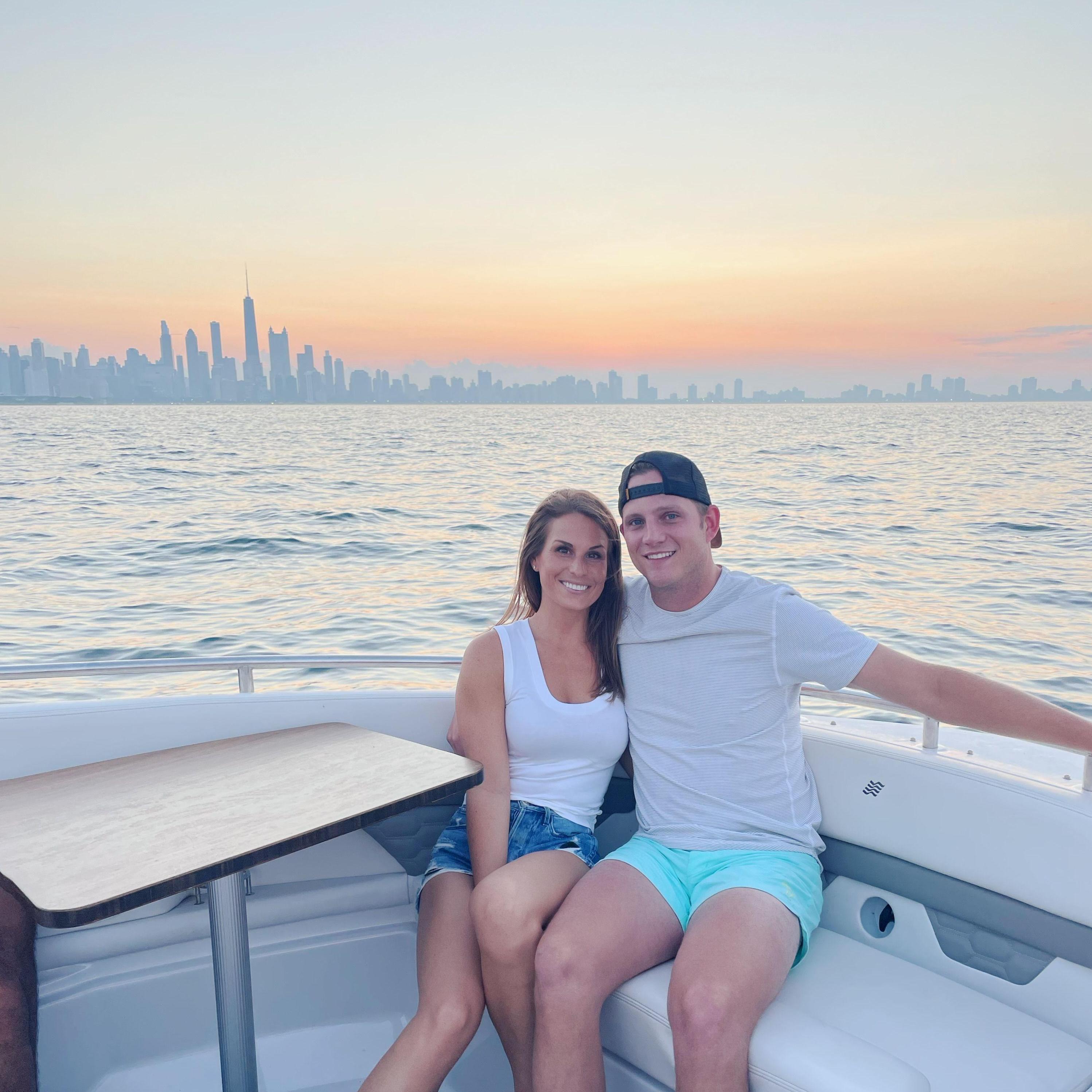 Boat day in Chicago about 1 month after we met. August 2021