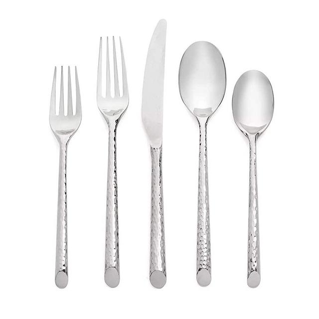 Cambridge Silversmiths Granger Mirror 20-Piece Flatware Silverware Set, 18/10 Stainless Steel, Service for 4, Includes Forks/Spoons/Knives