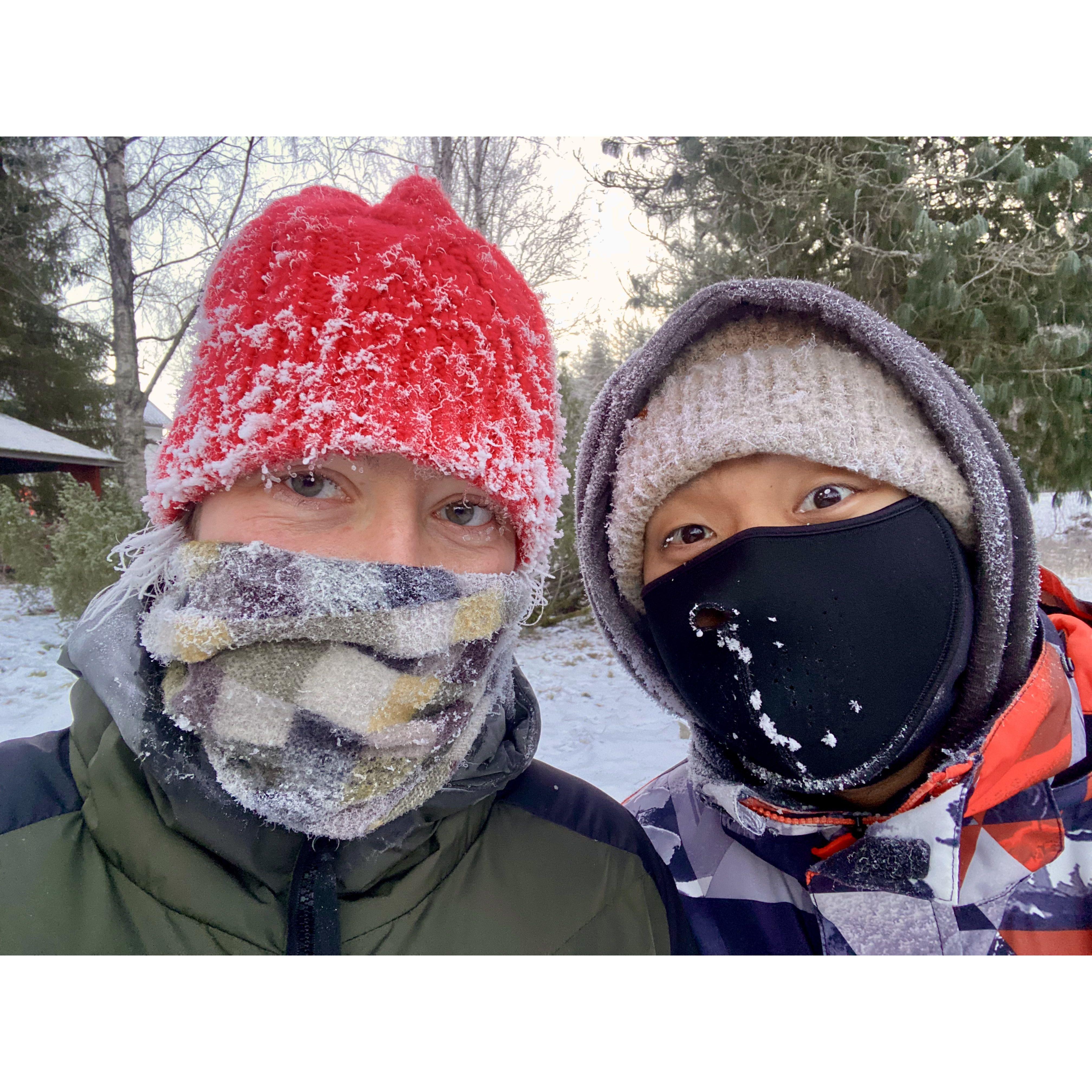 We explored the freezing winter wonderland of northern Finland just before Christmas.