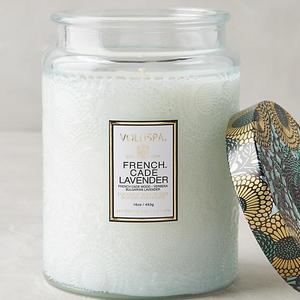 Limited Edition Voluspa Cut Glass Jar Candle - French Cade Lavendar