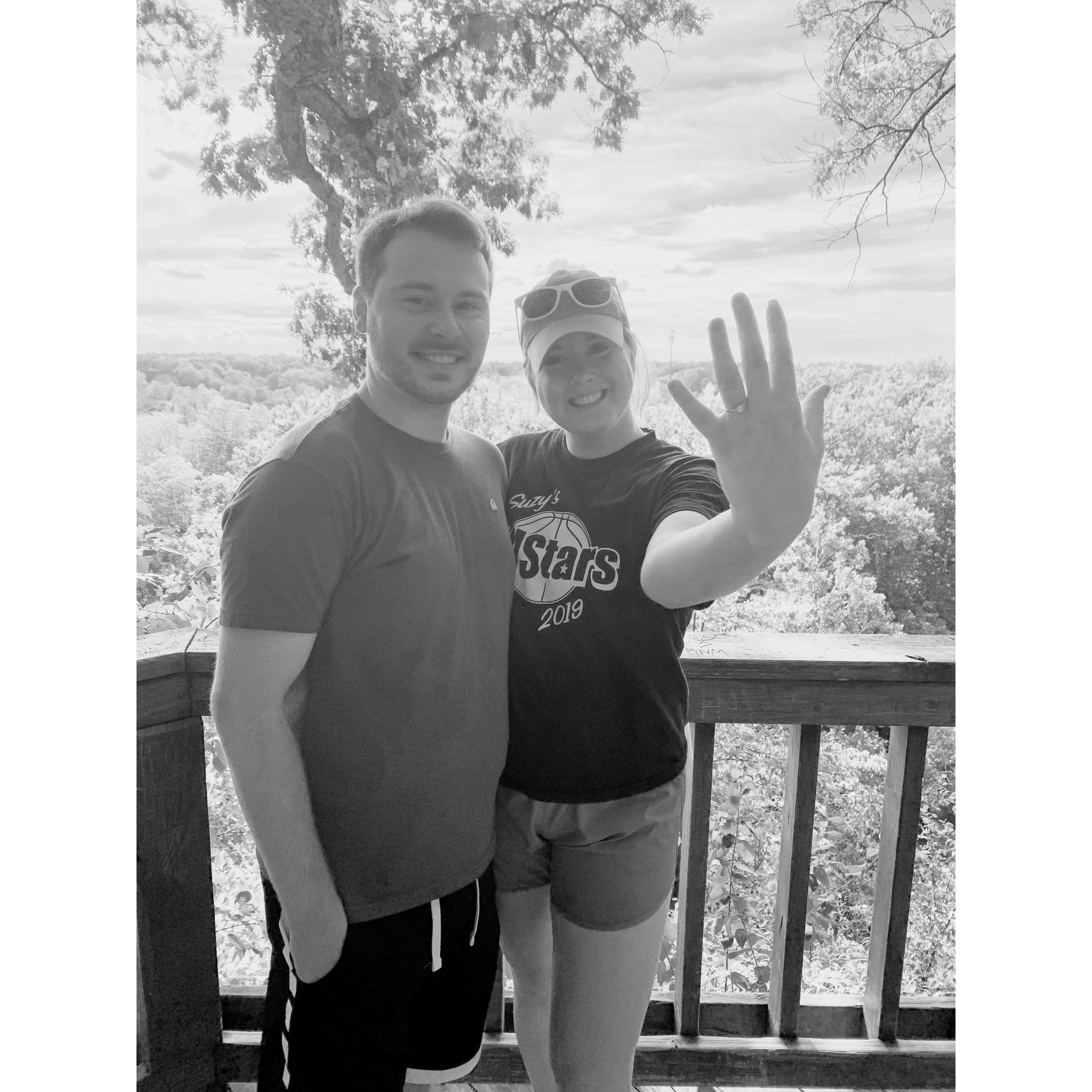 2022: September 2nd, we got engaged while hiking at High Banks Metro parks!