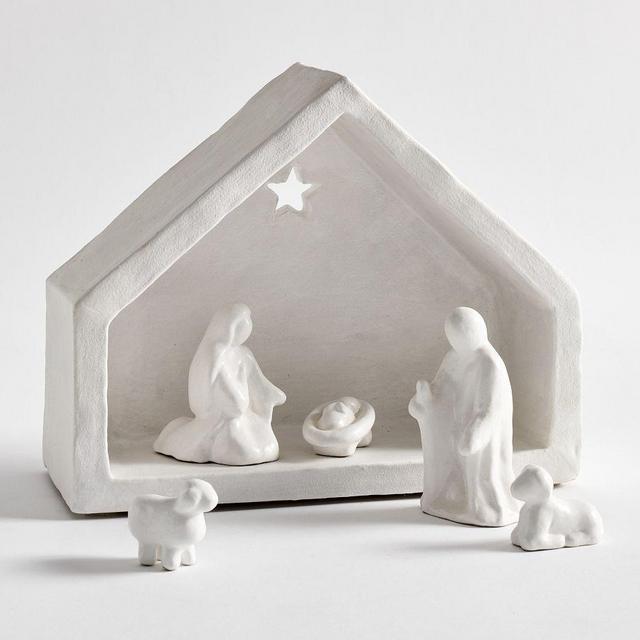 Small White Nativity Set