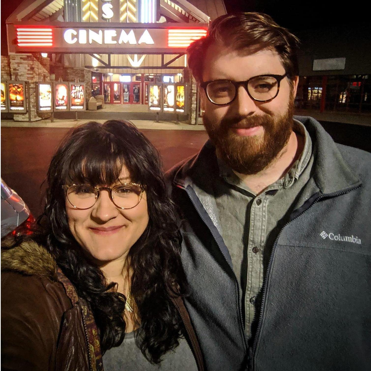 Our go-to date night is definitely dinner and a movie. And by "dinner" we mean "all the popcorn we can possibly fit into our faces".