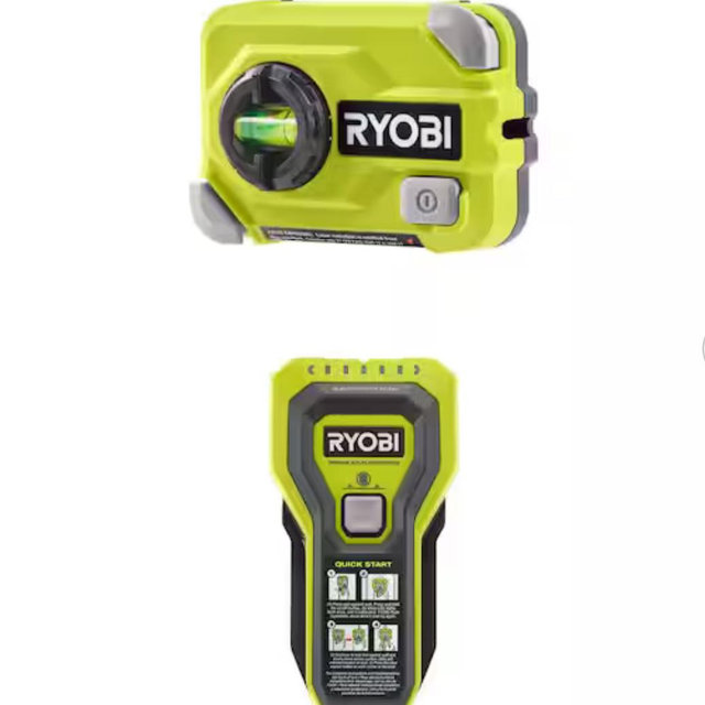 RYOBI 15 ft. Compact Laser Level and Whole Stud Finder Combo