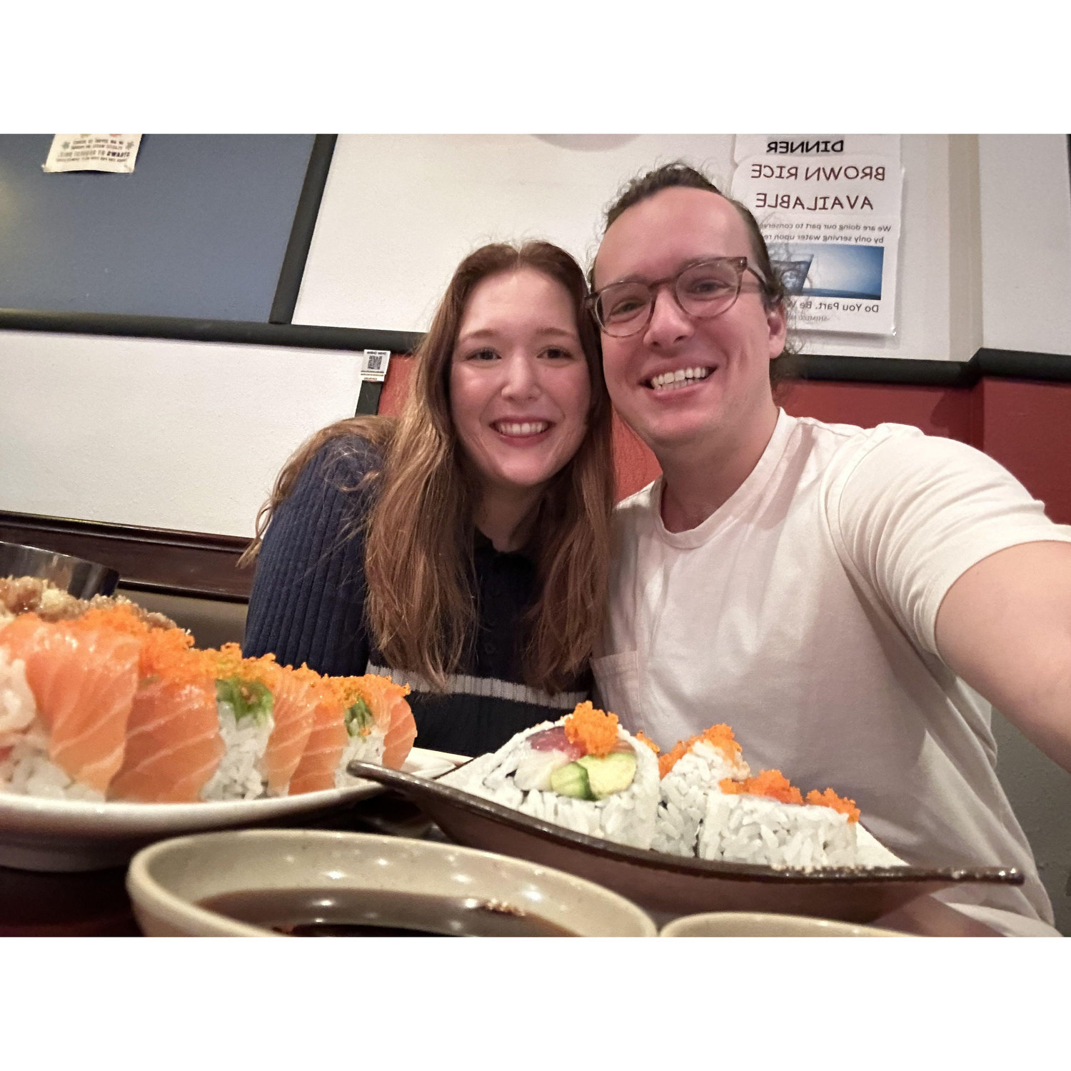 Corrina's first time having sushi!