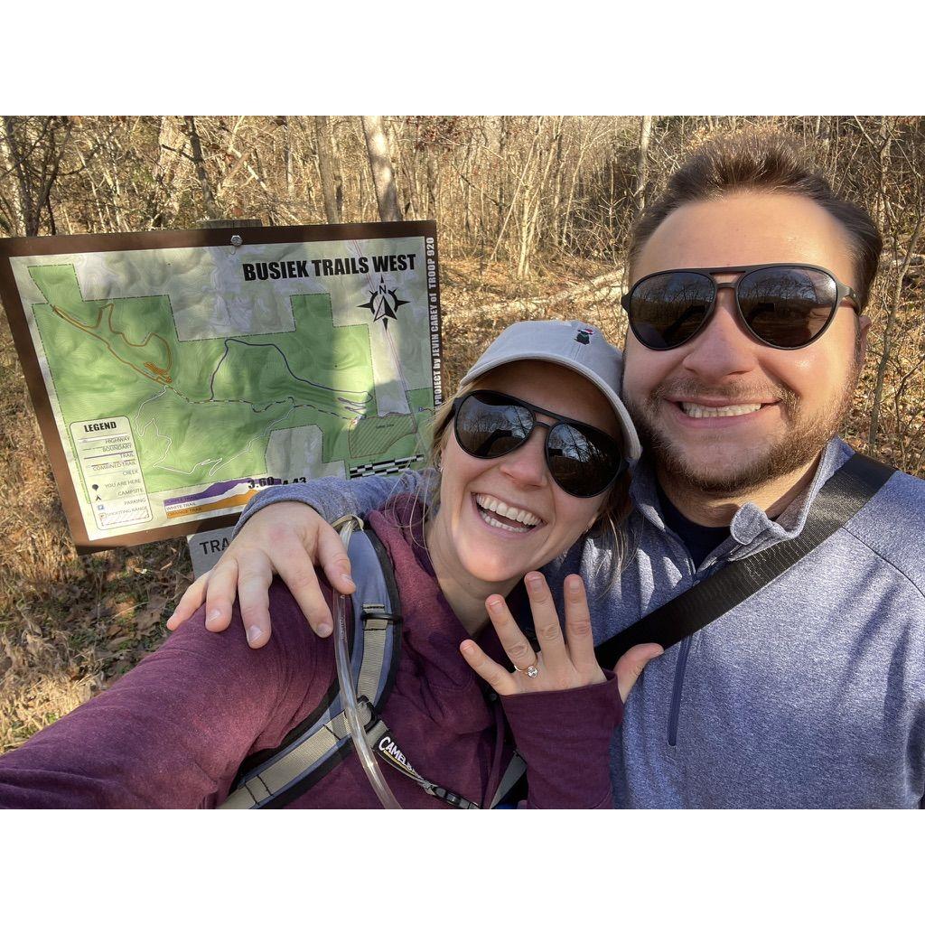 This was shortly after we got engaged at Busiek State Forest, just south of Branson, MO.