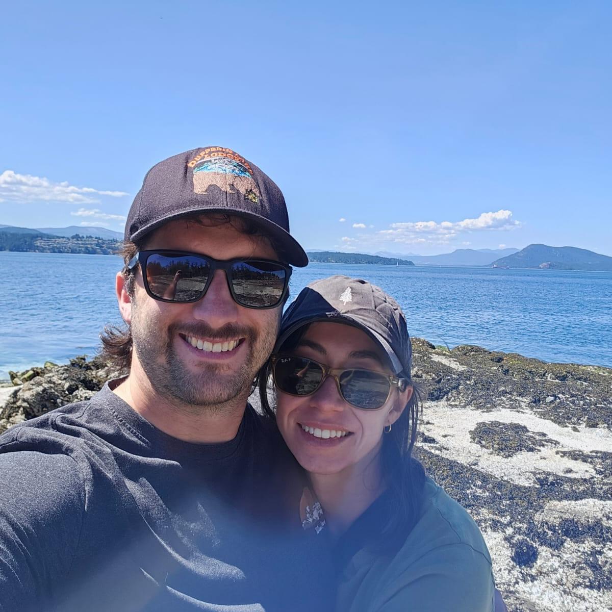 Enjoying the ocean while on a trip to Vancouver Island